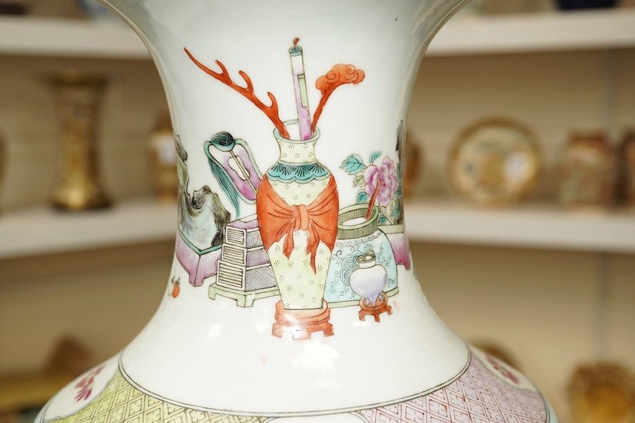 A good Chinese famille rose ‘Four Beauties’ baluster vase, late 19th century